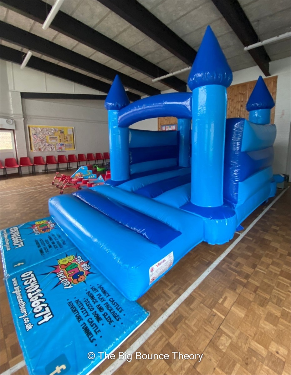 Blue Open Top Bouncy Castle Bouncy Castle Hire, Soft Play Hire in Ruislip, Hillingdon