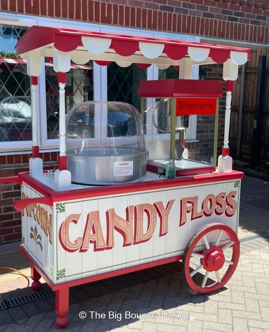 Candy Floss and Fresh Popcorn with attendant Best Bouncy Castle Hire, Soft Play Hire service