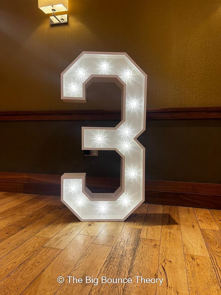 LED Light Up Numbers Best Bouncy Castle Hire, Soft Play Hire service