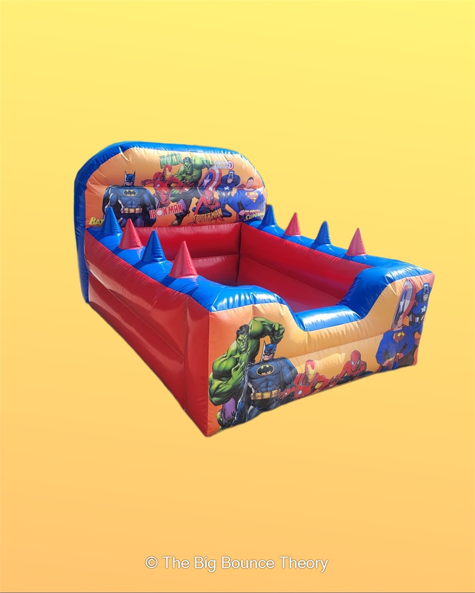 Superhero Inflatable Ball Pit Best Bouncy Castle Hire, Soft Play Hire